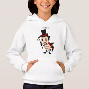 Cute ladybug with top hat and tie cartoon