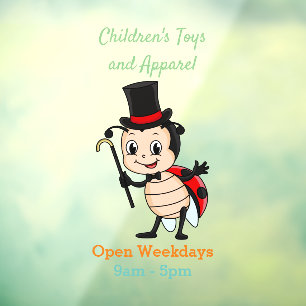 Cute ladybug with top hat and tie cartoon