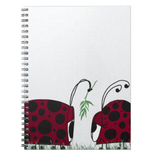 Cute Ladybugs And Mistletoe Notebook