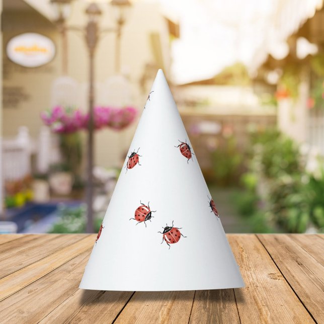 Cute Ladybugs Baby Shower Party Hat (Creator Uploaded)