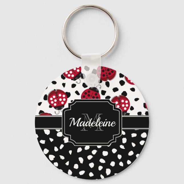 Cute Ladybugs Key Ring (Front)