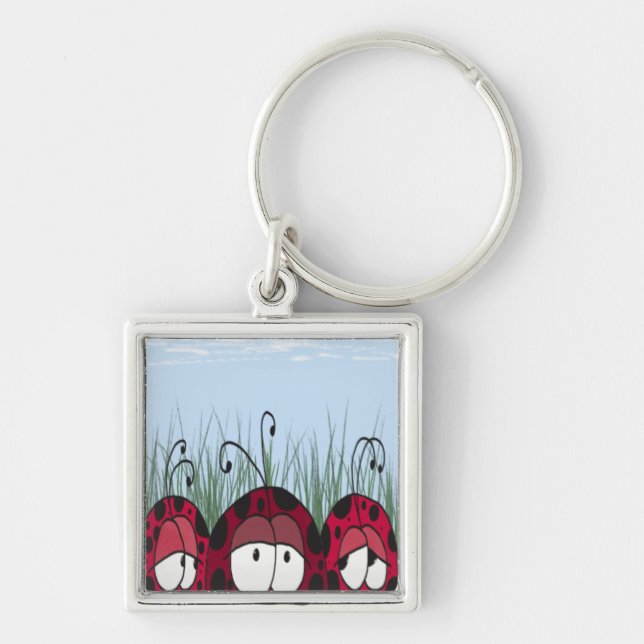 Cute Ladybugs Key Ring (Front)