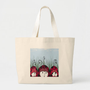 Cute Ladybugs Large Tote Bag