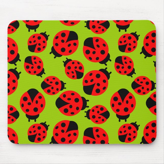 Cute Ladybugs Mouse Pad (Front)