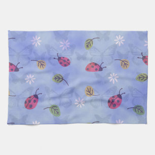 Cute Ladybugs Tea Towel