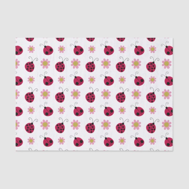 Cute Ladybugs Tissue Paper (Front)