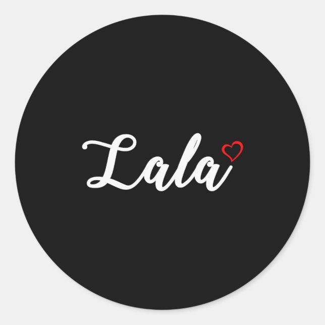 Cute Lala Lover Gift For Women Grandma Christmas  Classic Round Sticker (Front)