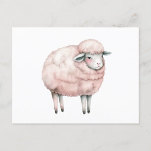 Cute lamb baby bodysuit postcard