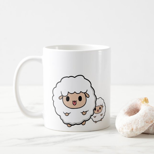 Cute Lamb Coffee Mug (With Donut)