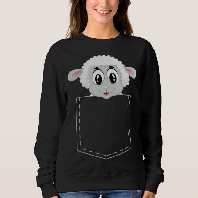 Cute lamb  for children sheep  boys and girls sweatshirt (Front)