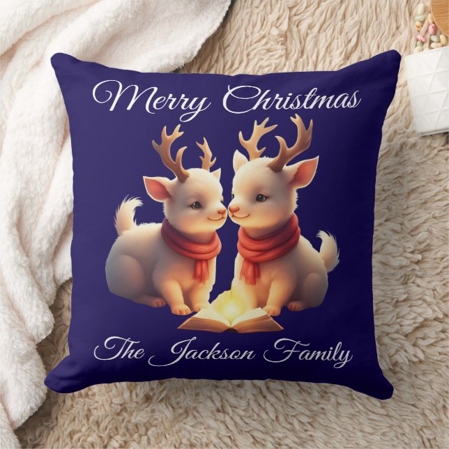 cute lamb Throw Pillow (Blanket)