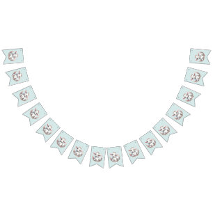 Cute Lamb with Floral Crown Illustration Bunting