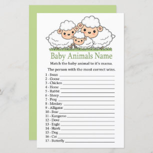 Cute Lambs Baby Animals Name Game