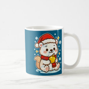 Cute Lar Bear Winter With Santa Hat  Coffee Mug