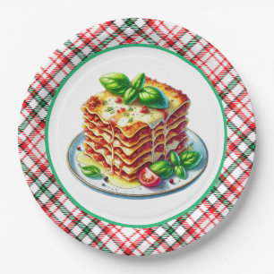 Cute Lasagne lovers dinner Paper Plate