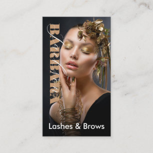 Cute lashes and Brows Makeup Artist Beauty Salon Business Card