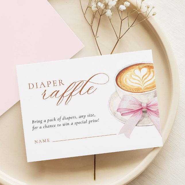 Cute Latte Art Diaper Raffle Card (Creator Uploaded)