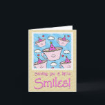 Cute Latte Smiles Coffee Lover Happy Birthday  Card<br><div class="desc">If you’ve got a family member, friend or other loved one who enjoys coffee and appreciates cute whimsical designs and cheerful greetings, you might appreciate this Cute Pink Latte Smiles Coffee Lover Happy Birthday Card from Zazzle! It’s available in multiple sizes and paper types, and also as a printable instant...</div>