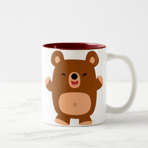 Cute Laughing Cartoon Bear  Mug