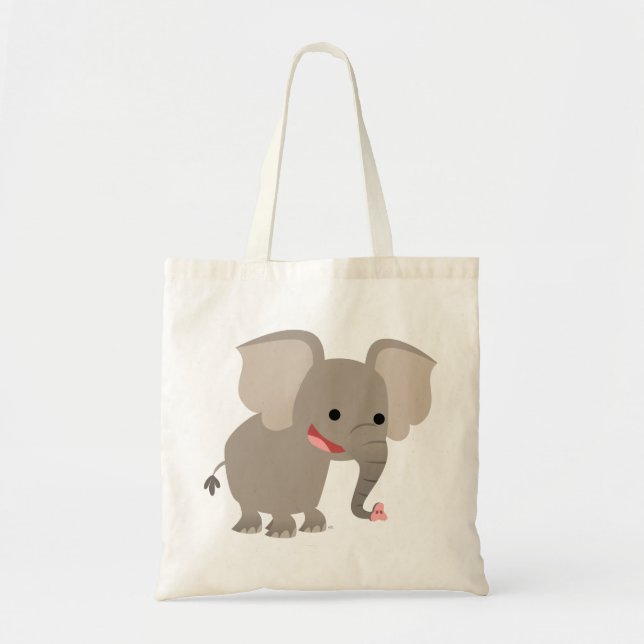 Cute Laughing Cartoon Elephant Bag (Front)