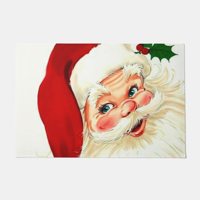 Cute laughing vintage santa doormat (Front)