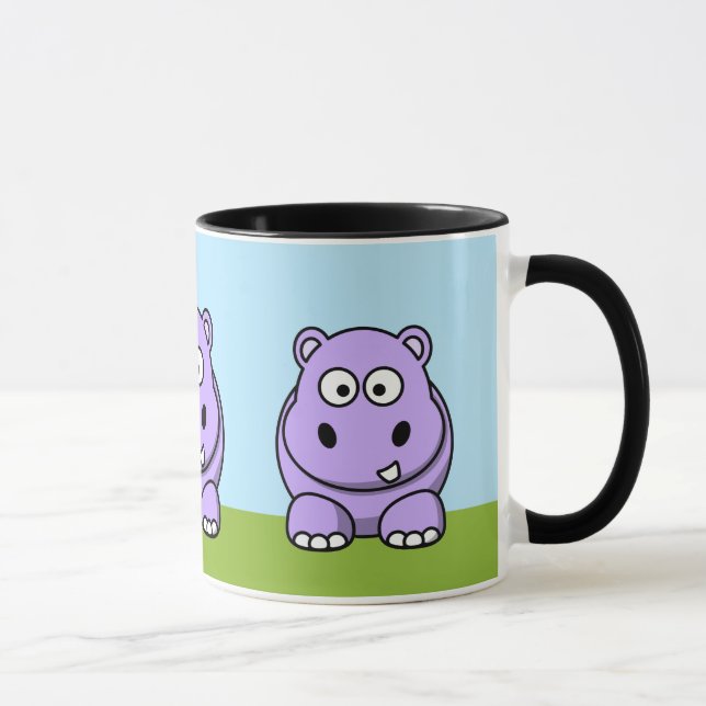 Cute Lavender Hippo Mug (Right)