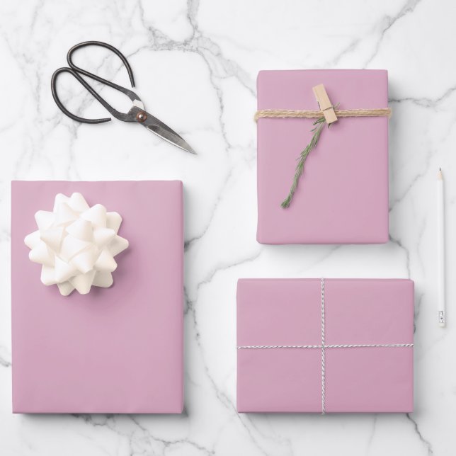 Cute Lavender Pink Wrapping Paper Sheets (Front)