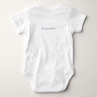 Cute Lavender Word Aesthetic Baby Bodysuit | Flora