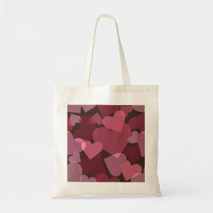 Cute Layered Hearts Valentine Tote Bag