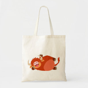 Cute Lazy Cartoon Highland Cow Bag