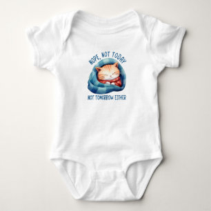 Cute Lazy Morning Cat Baby Bodysuit