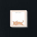 Cute Lazy Orange Cat Personalised Post-it Notes<br><div class="desc">A cute and chic illustration of adorable orange cat in a post it note. Personalise it with your name. Perfect as a gift for kids and cat lovers.</div>