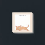 Cute Lazy Orange Cat Personalised Post-it Notes<br><div class="desc">A cute and chic illustration of adorable orange cat in a post it note. Personalise it with your name. Perfect as a gift for kids and cat lovers.</div>