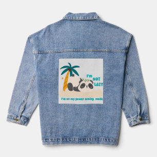 Cute lazy panda denim jacket