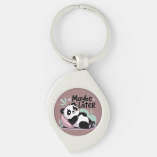 Cute Lazy Panda – “Maybe Later” Relaxing Panda Key Ring