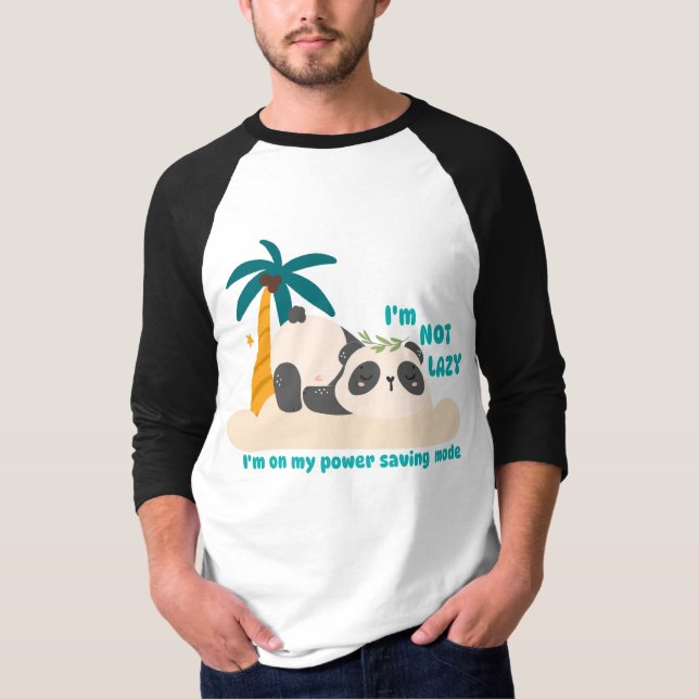 Cute lazy panda T-Shirt (Front)
