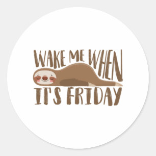 Cute Lazy Sloth Sloth Memes Cute Little Sloth Classic Round Sticker