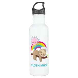 Cute Lazy Sloth with Sun & Rainbow 710 Ml Water Bottle