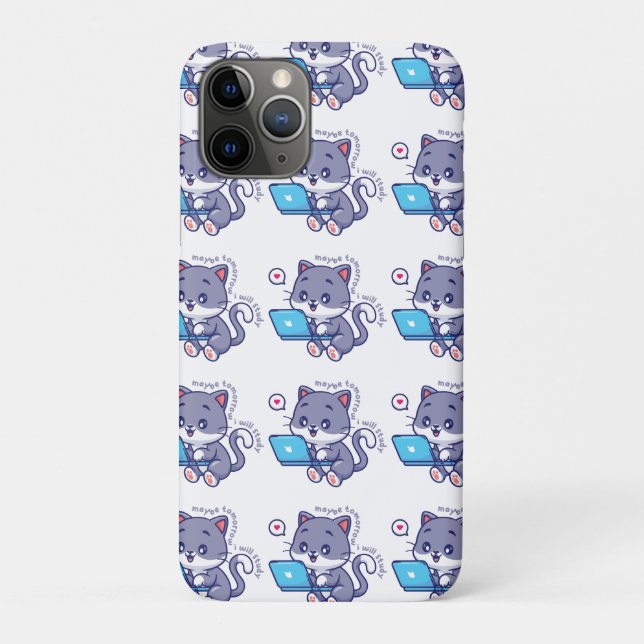 cute lazy student - maybe tomorrow i will study Case-Mate iPhone case (Back)