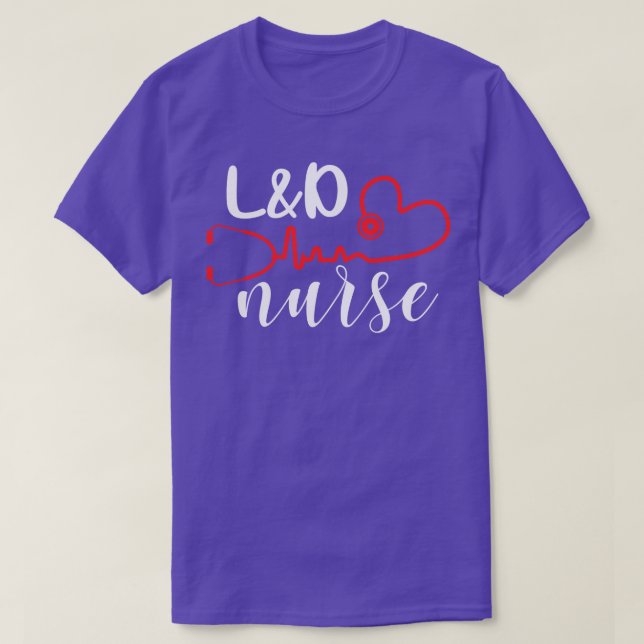 Cute LD Nurse Teal Stethoscope Funny gift T-Shirt (Design Front)