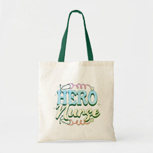 Cute Leaf Green HERO NURSE Tote Bag