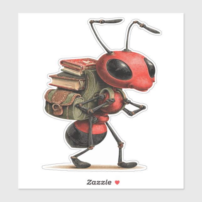Cute Learning Ant Sticker (Sheet)