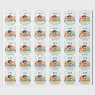 Cute Learning Is an Adventure Kids School Design – Wrapping Paper
