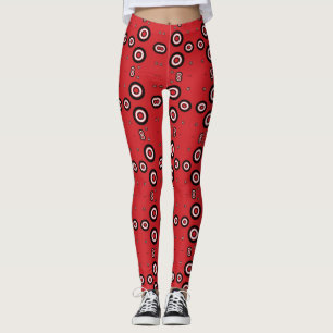 Cute Legging Yoga Pant Workout Pant DOTS RED
