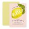 Cute Lemon 1st Birthday Baby Pink Party Invitation