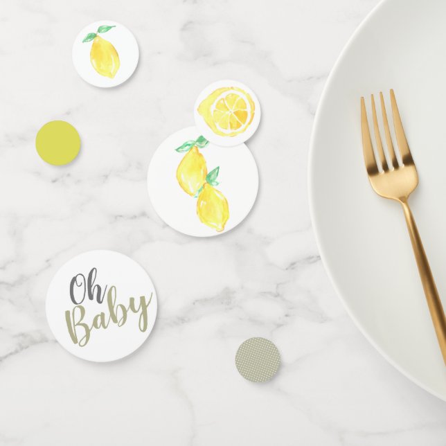 Cute Lemon babyshower decor confetti (Group)