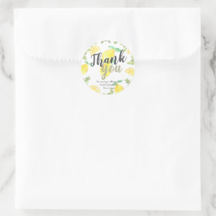 Cute lemon babyshower party favor stickers