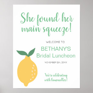 Cute Lemon Bridal Luncheon Welcome Sign