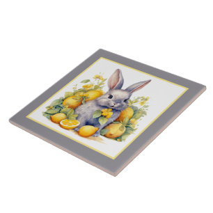 cute lemon bunny kitchen lovers ceramic tile
