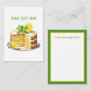 Cute lemon cake add text  card